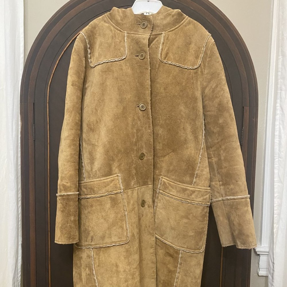 GAP 100% genuine leather vintage coat small